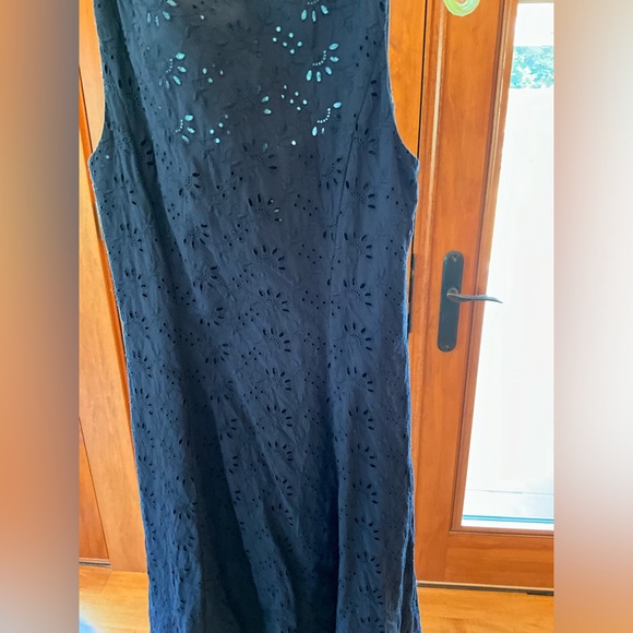 Ralph Lauren Navy Lace Eyelet Dress - Picture 2 of 6